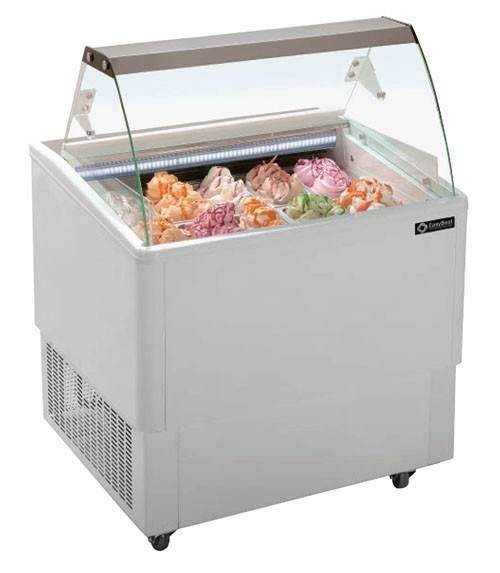 Витрина для мороженого 8, цвет белый RAL9010