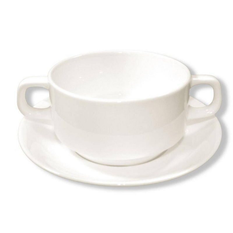 Фото Бульонная пара P.L. Proff Cuisine Classic Porcelain 325 мл, L 168 мм, D 107 — арт. F3667 (кор=24/3) 1