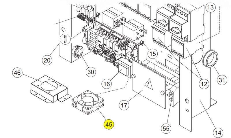 Вентилятор Apach Cook Line 67623 для ПММ
