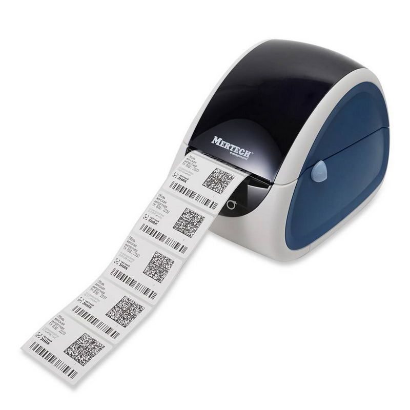 Фото Термопринтер этикеток MERTECH LP80 EVA (RS232, USB) white & blue 6