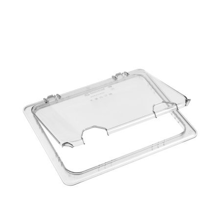 Фото Крышка к гастроемкостям Gastroplast GN 1/2 поликарбонат, прозрачная для ложки справа артикул 79216 1