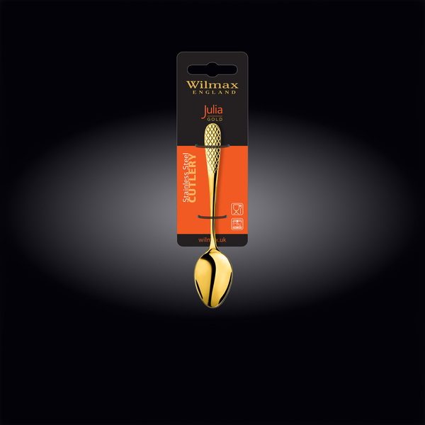 Фото Ложка чайная Wilmax Julia Gold L 140 мм — арт. WL-999234/A 1