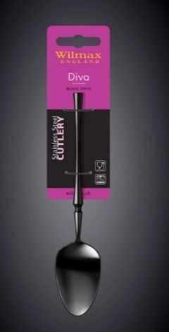 Фото Ложка десертная Wilmax Diva черная L 185 мм — арт. WL-999538/1B 1