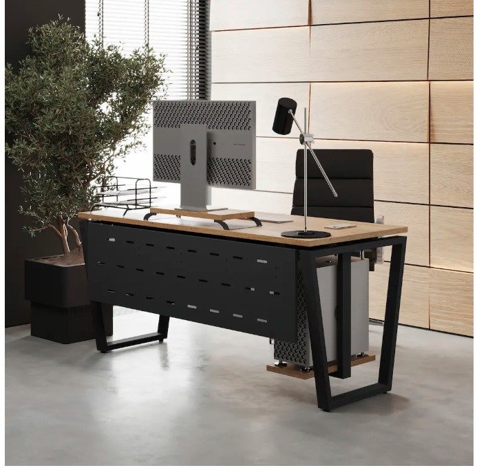 Фото Стол офисный КОБОР OTR-120/70 black/natural 6