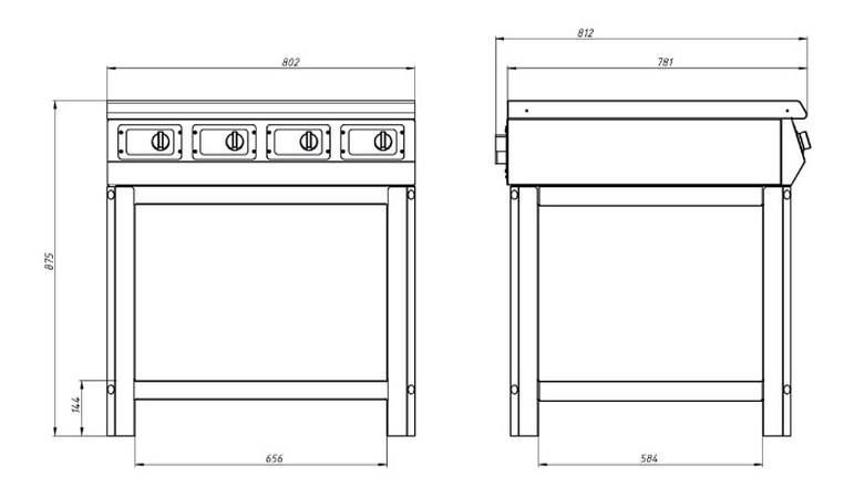 Фото Плита индукционная GRILL MASTER Ф4ИП/800 (на подставке) 1