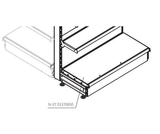 Полка Stahler Praktisch L=850 глянец, RAL 7035