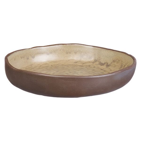 Фото Тарелка Kunstwerk Grasp D 190 мм, H 40 мм, коричневая — арт. 20734/brown 2