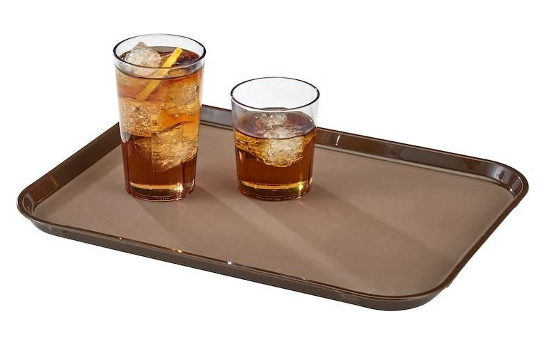 Фото Поднос прорезиненный прямоугольный Cambro полипроп., коричневый, L 41,5, B 30 см — арт. PT1216 167 1