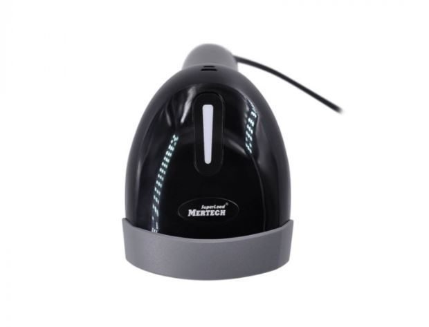 Фото Ручной сканер штрих-кода MERTECH 1300 P2D USB, USB эмуляция RS232 black, 2m cable 1