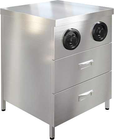 Стол-тумба RESTOINOX СПЗЯ2Д-6/6-Б с диспенсерами