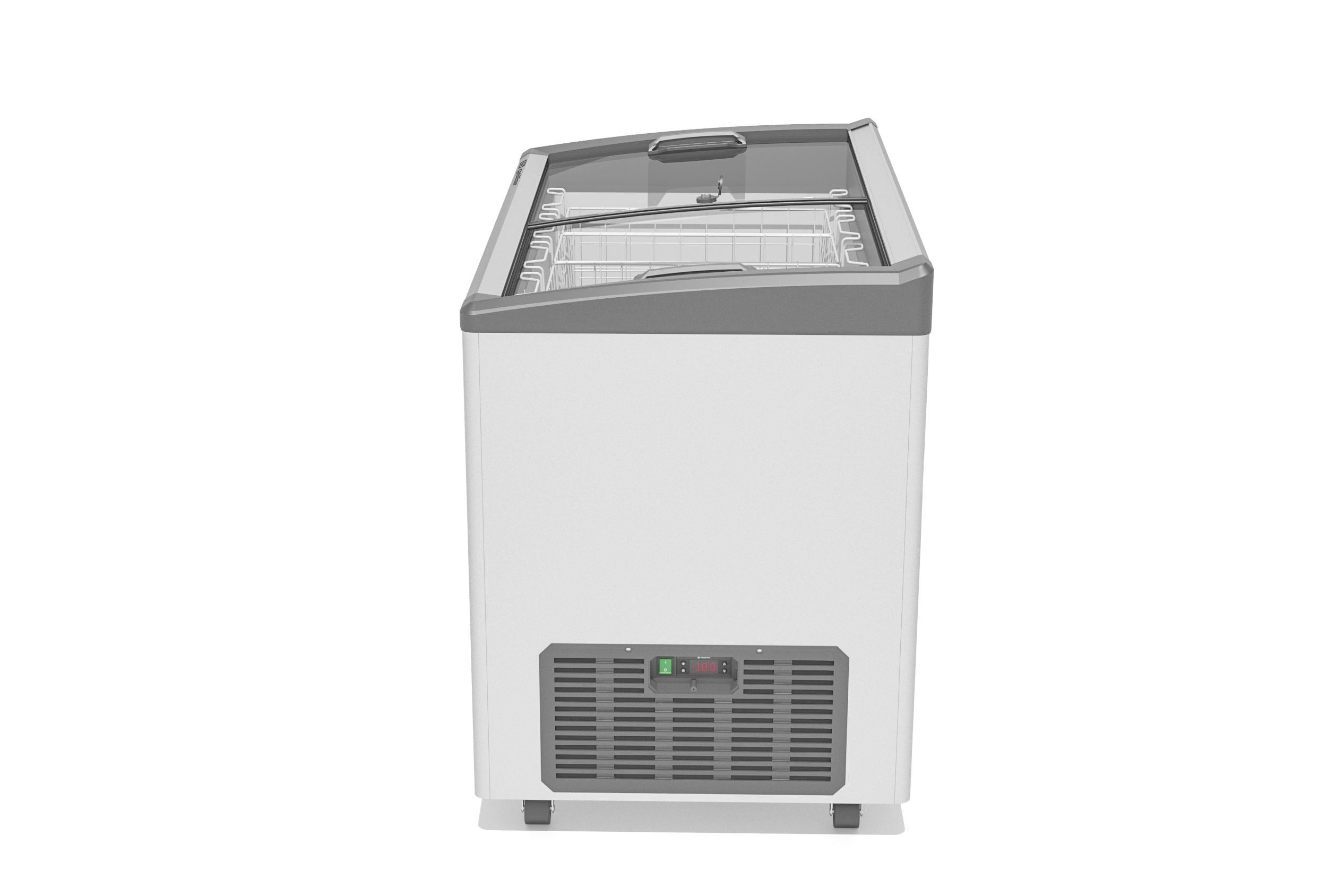 Фото Морозильный ларь Gellar FG 350 E серый V25 (алюминиевая рамка) 1