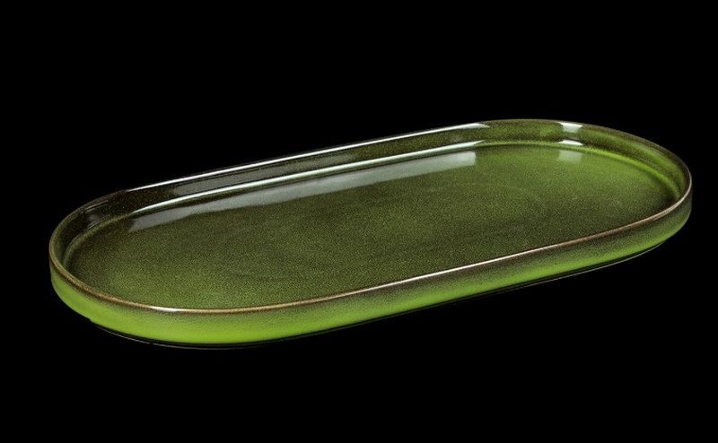 Фото Блюдо Corone Cocorita L 410 мм, B 205 мм зеленое — арт. фк8894 1