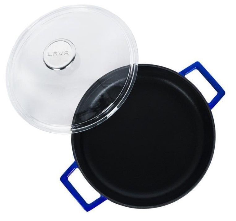 Фото Кастрюля LAVA GLAZE SERIES 2,47 л, D 240 мм, H 75 мм синяя — арт. LV Y ST 24 K3 B 1