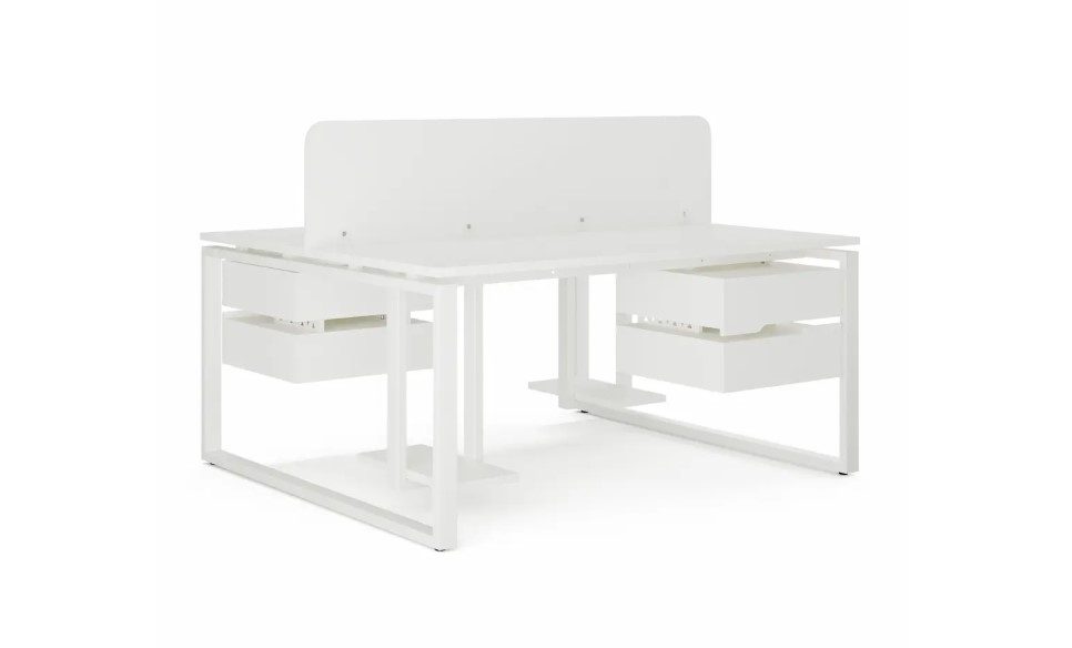 Фото Стол офисный КОБОР O1/2-140/160 white/premium 1