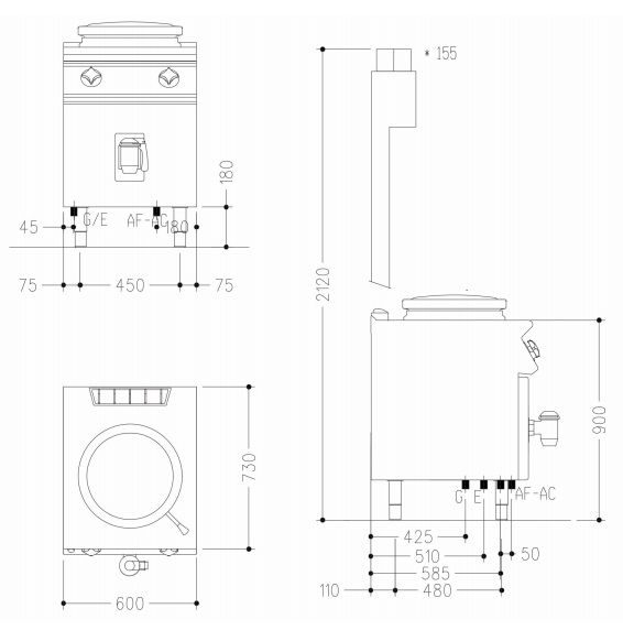 Фото Котел пищеварочный газовый Mareno NPI76G5 1