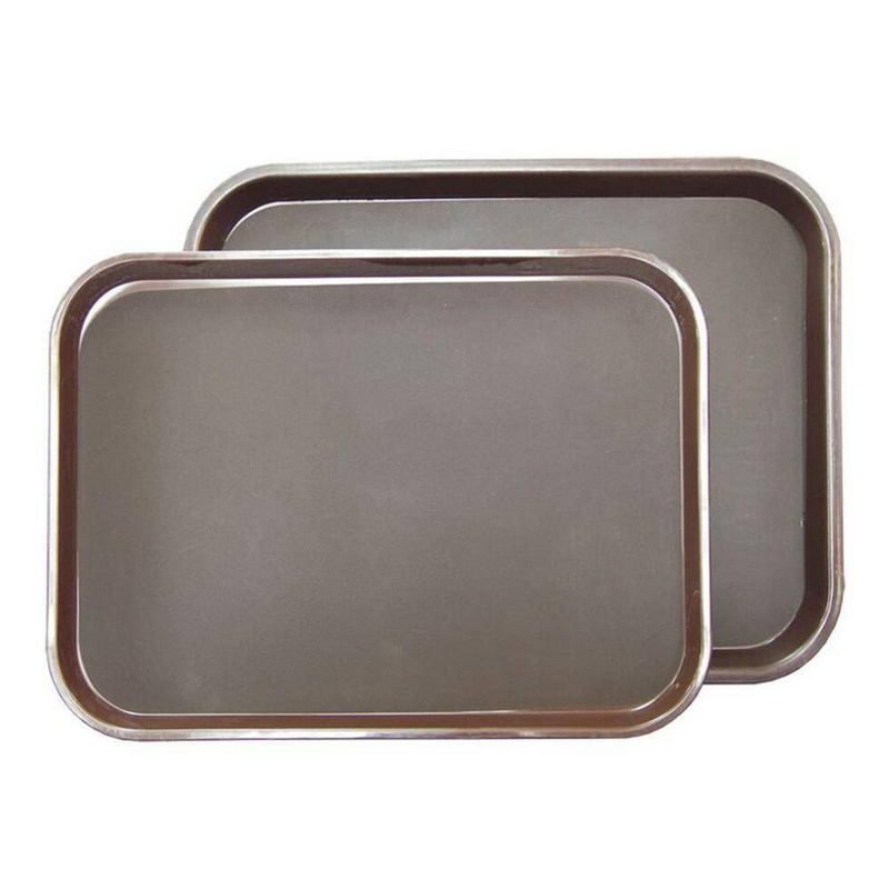 Фото Поднос прорезиненный P.L. Proff Cuisine коричневый L 400 мм, B 300 мм — арт. 1216CT- BROWN 1