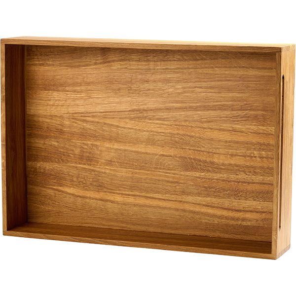 Фото Ящик для подачи высокий PPwood L 530 мм, B 370 мм, H 100 мм, дуб — арт. Q655O-06N 6