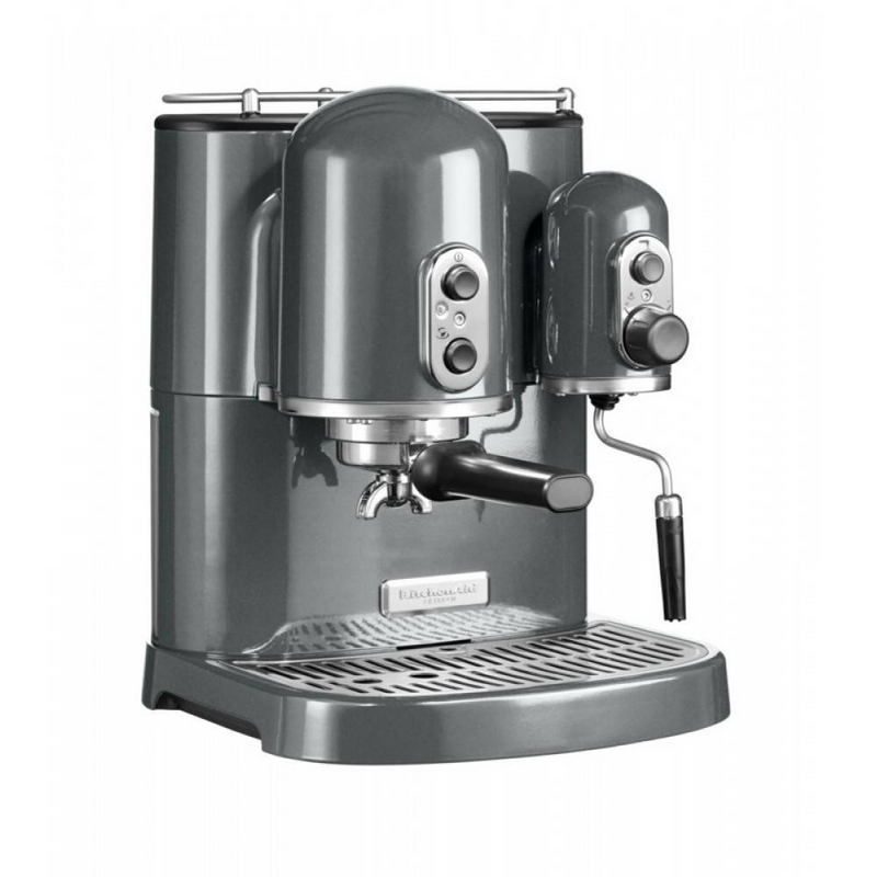 Фото Кофемашина рожковая KitchenAid Artisan 5KES2102EMS Espresso серебряный медальон 3