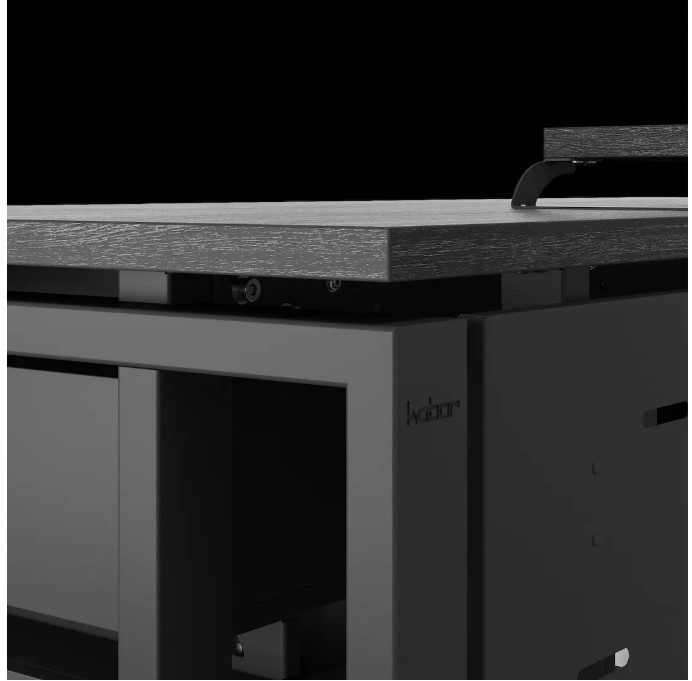 Фото Стол офисный КОБОР O2-120/70 black/wood 3