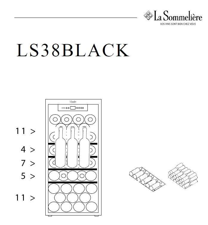 Фото Шкаф винный La Sommeliere — арт. LS38BLACK 12