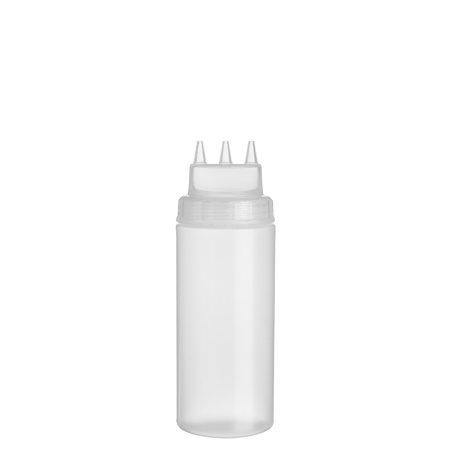 Фото Емкость для соуса Gastroplast 500 мл, D 70 мм, H 200 мм, 3 носика, прозрачная артикул 79223 1
