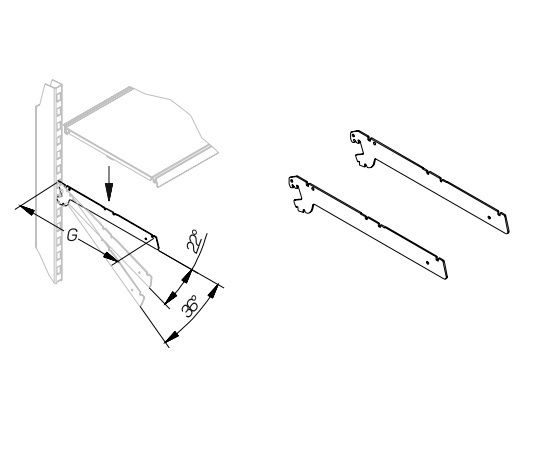 Кронштейн (комплект) Stahler муар, RAL 7016