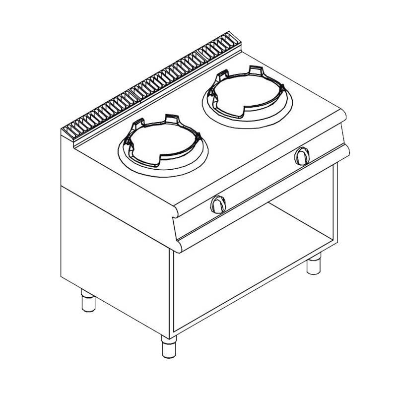 Плита WOK Apach Chef Line LRWG107OS