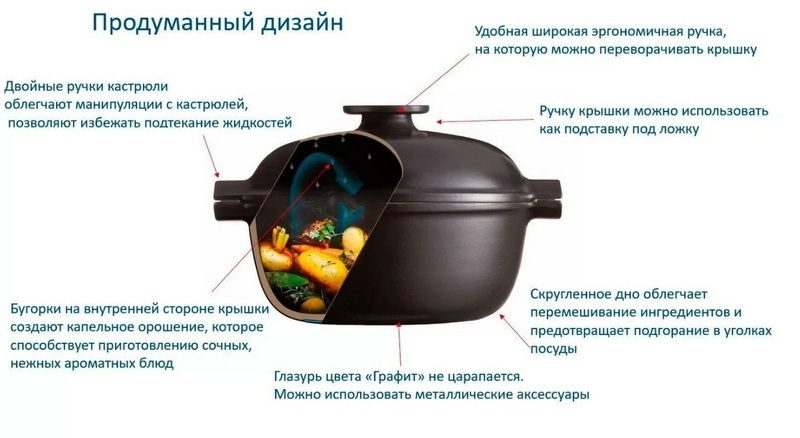 Фото Кастрюля Emile Henry 4 л, D 270 мм, H 200 мм с крышкой артикул 776640 5