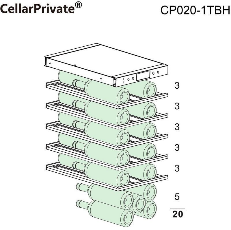 Фото Шкаф винный Cellar Private — арт. CP020-1TBH 18