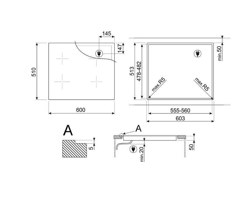 Фото Варочная панель индукционная SMEG — арт. SIM3644MB 1