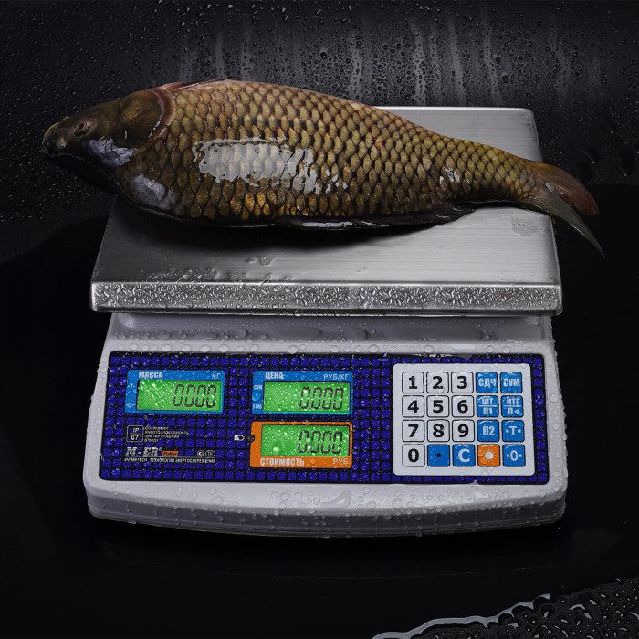 Фото Весы торговые MERCURY M-ER 329AС-32.5 IP68 LCD Fisher (по 5 в коробке) MERTECH 2
