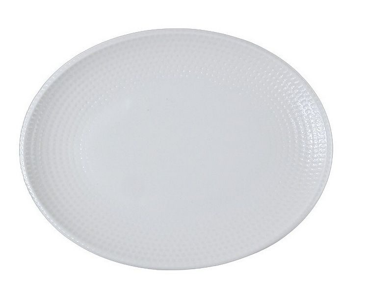 Блюдо Bonna White Pure Dot мм артикул S-PRDMOV25OV
