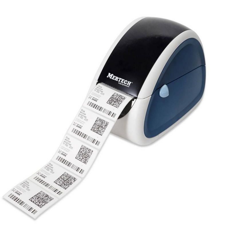 Фото Термопринтер этикеток MERTECH LP58 EVA (RS232, USB) white & blue 6