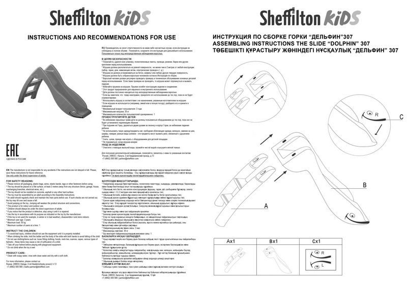 Фото Игровая горка Sheffilton KIDS Дельфин 307 зеленый/фиолетовый 8