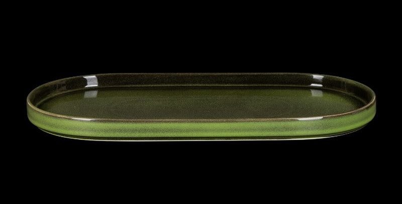 Фото Блюдо Corone Cocorita L 360 мм, B 180 мм зеленое — арт. фк8893 1