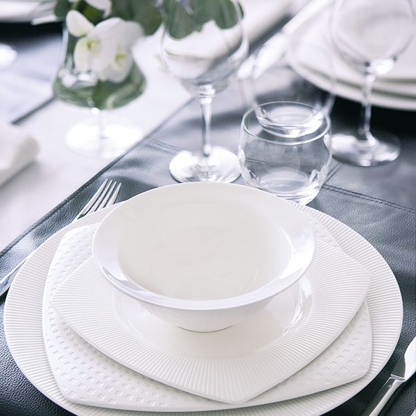 Фото Тарелка квадратная Chef&Sommelier Ginseng 255х255 мм, белый — арт. S0512 1