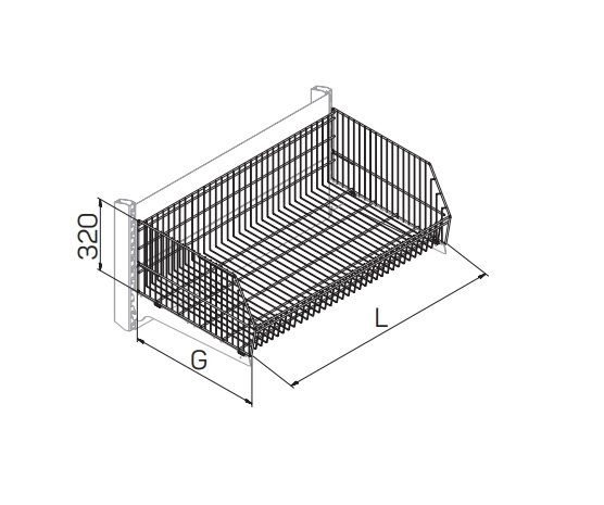 Корзина Stahler H=320 G=570 T-WB 01570133, цинк