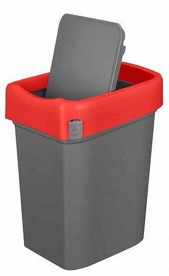 Фото Контейнер мусорный RESTOLA SMART BIN 10 л, L 245 мм, B 196 мм, H 345 мм красный 1