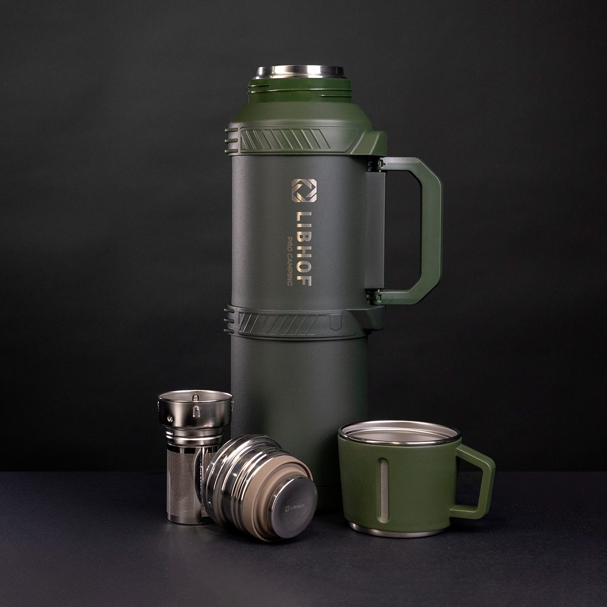 Фото Термос бытовой Libhof TC-2300 ranger olive 2,3 л — арт. libtc2300g 4