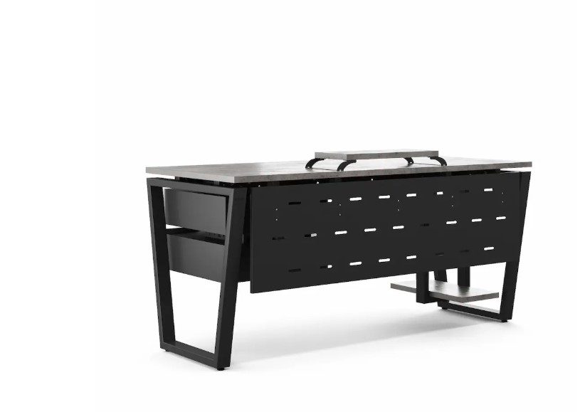 Фото Стол офисный КОБОР OTR-120/70 black/chicago 2