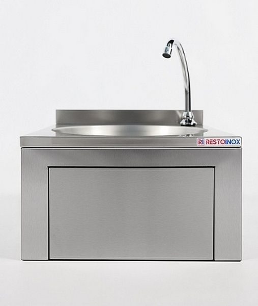 Фото Рукомойник металлический RESTOINOX настенный коленный — арт. РНКXГ-40/40-Б 4