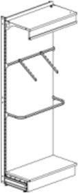 Стеллаж торговый Stahler Praktisch Н=2350 L=1000