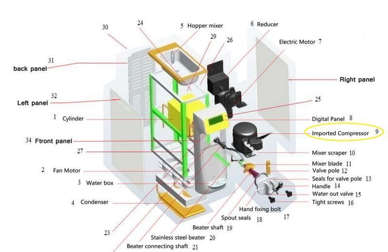 Компрессор для фризера HURAKAN HKN-BQ6TP