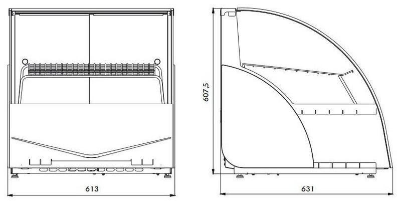 Фото Витрина холодильная настольная UNIS Bar-on Cold 600 1