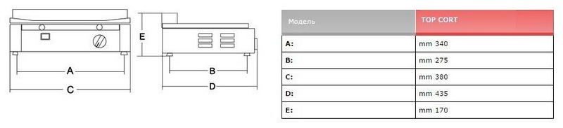 Фото Поверхность жарочная электрическая SIRMAN TOP CORT L 1