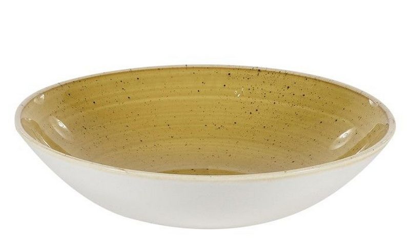 Фото Тарелка CHURCHILL Stonecast Mustard Seed Yellow 426 мл, D 182 мм — арт. SMSSEVB71 1