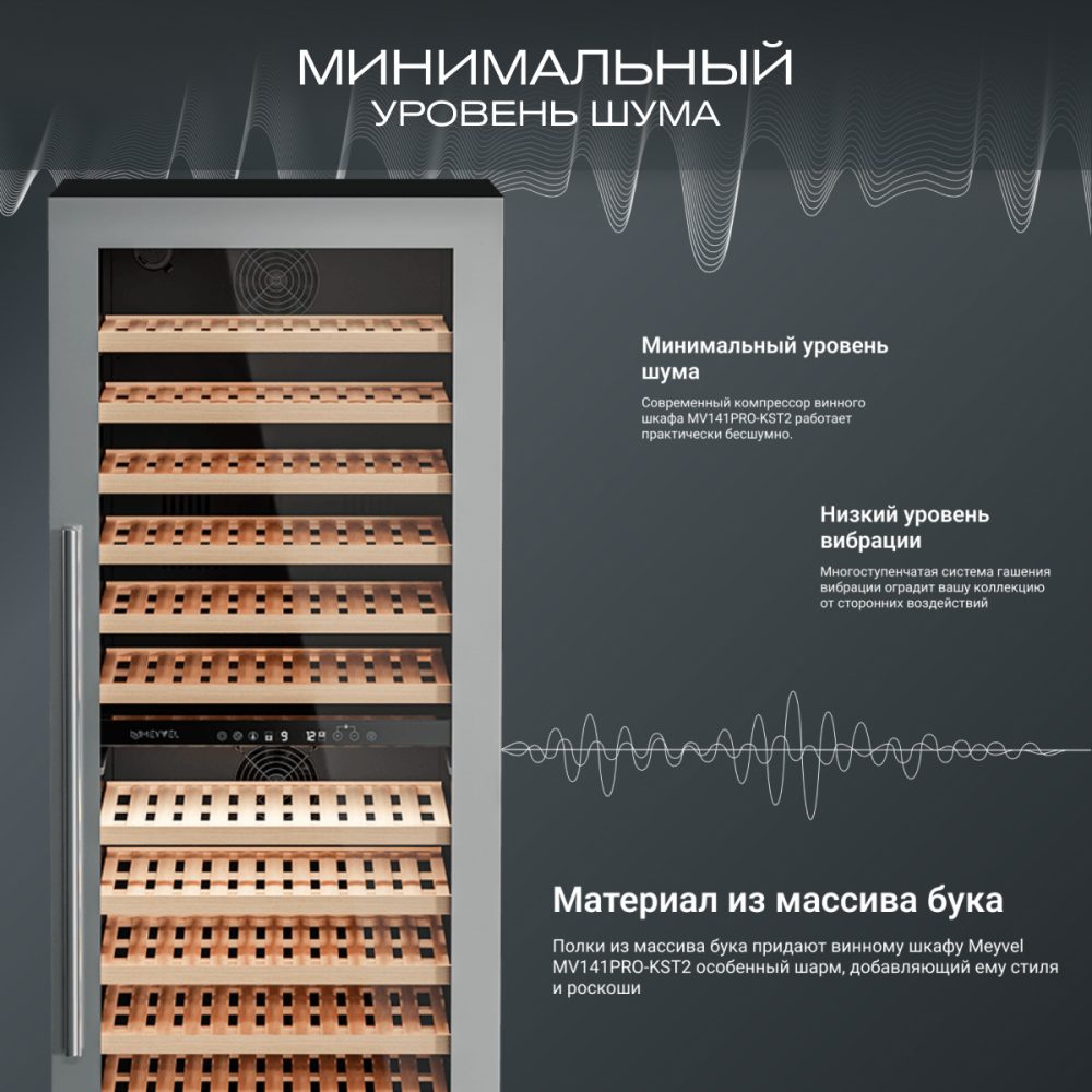 Фото Шкаф винный Meyvel MV141PRO-KST2 компрессорный 25