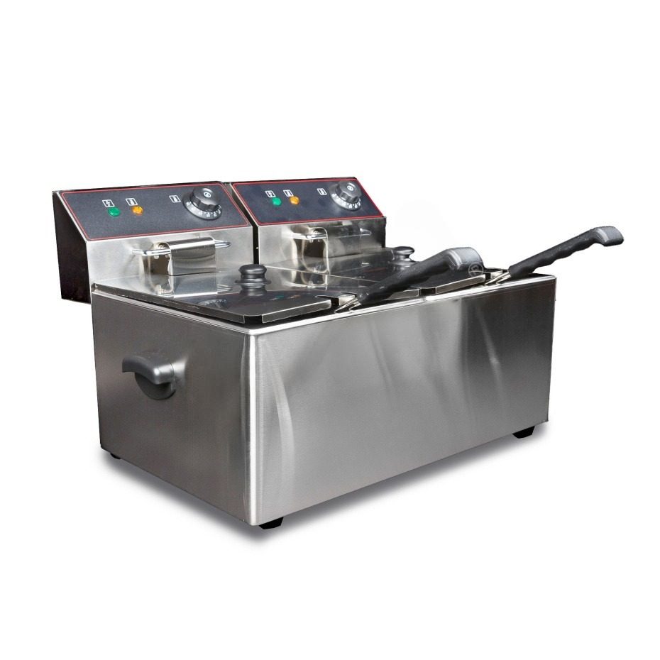 Фото Фритюрница электрическая Hualian Machinery HEF-8L-2 (2 емкости) 1