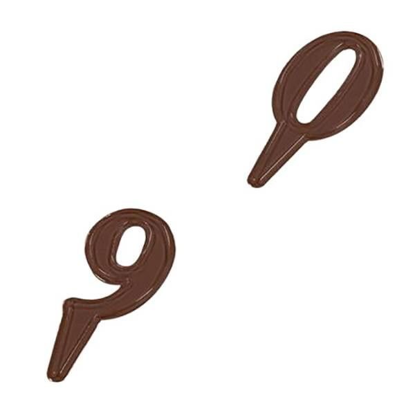 Фото Форма для шоколада Martellato Choco Light Цифра L 240 мм, B 185 мм ячейка 80x35х3 — арт. 90-P9645 1