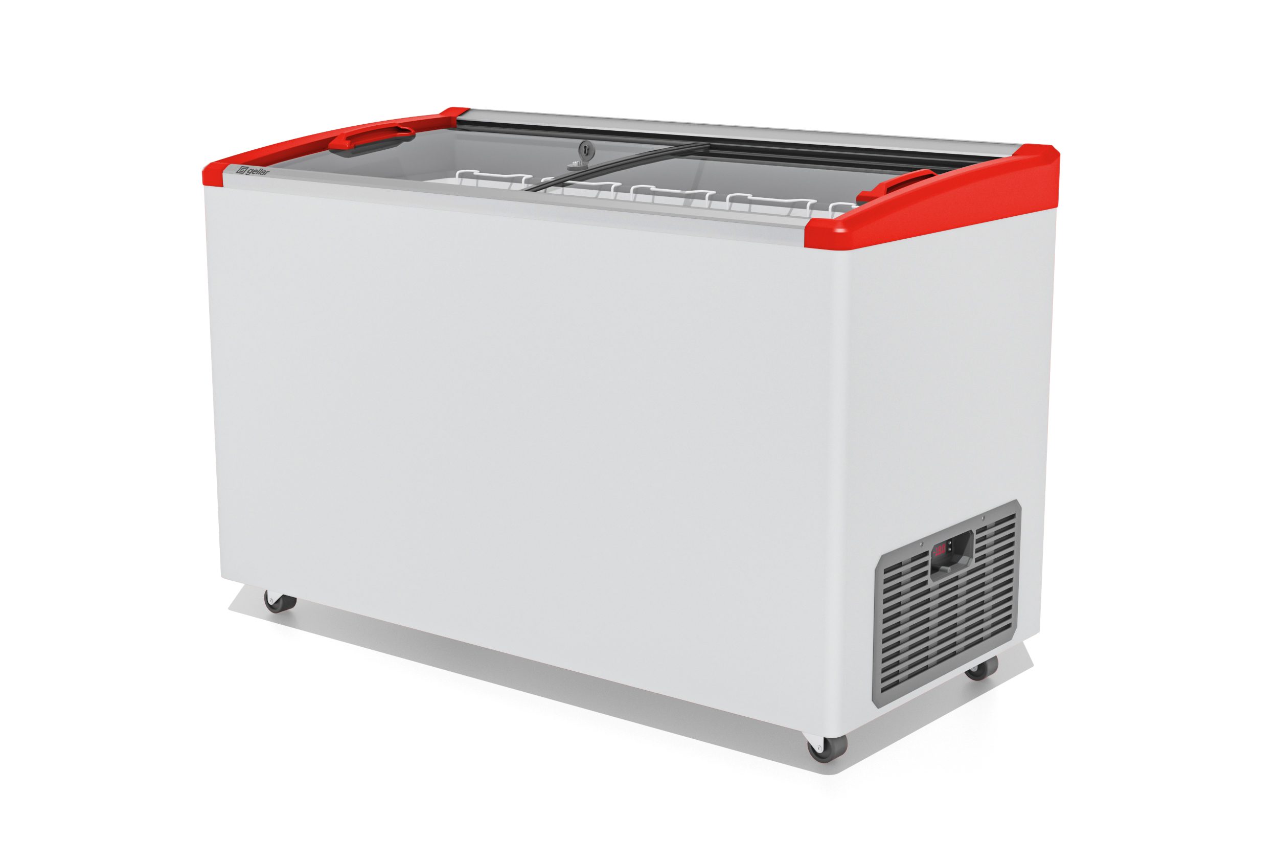 Морозильный ларь Gellar FG 400 E красный V25